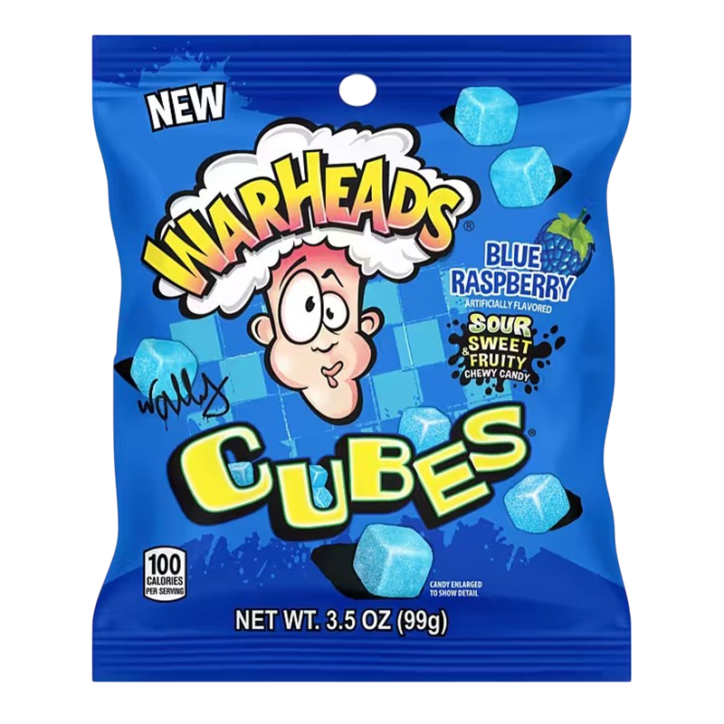 Warheads Cubes Blue Raspberry